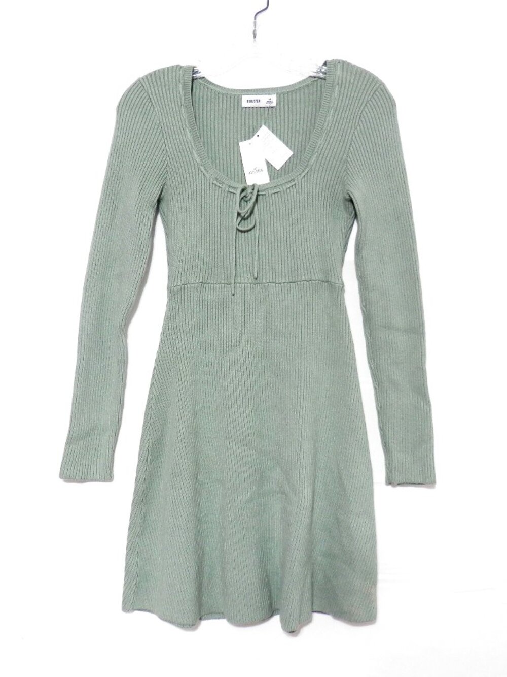 Hollister Ribbed Jumper-Knit Skater Babydoll Mini Dress NWT, Size M